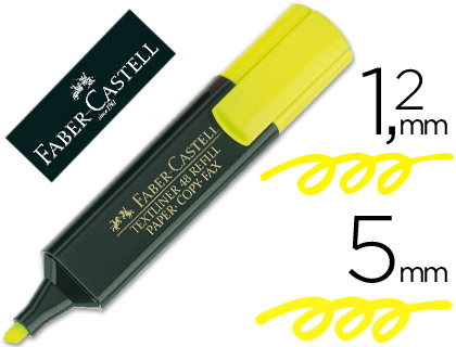 Marcador fluorescente Faber 48 tinta amarilla